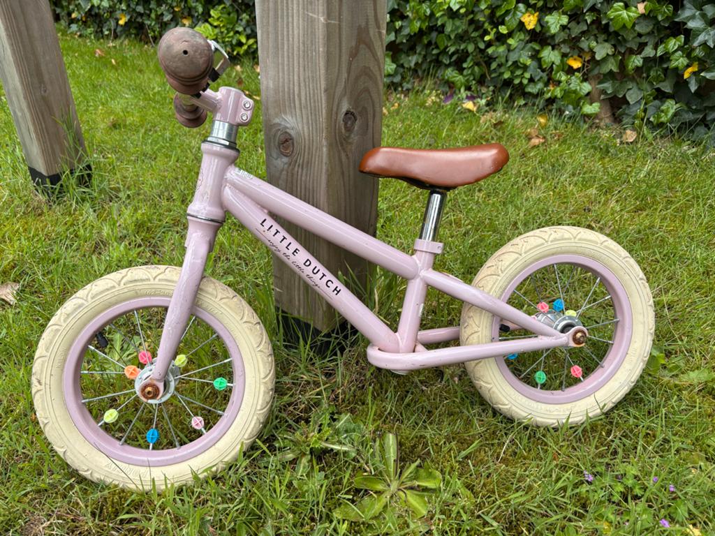 Little Dutch loopfiets roze, Ophalen, Gebruikt, Minder dan 16 inch