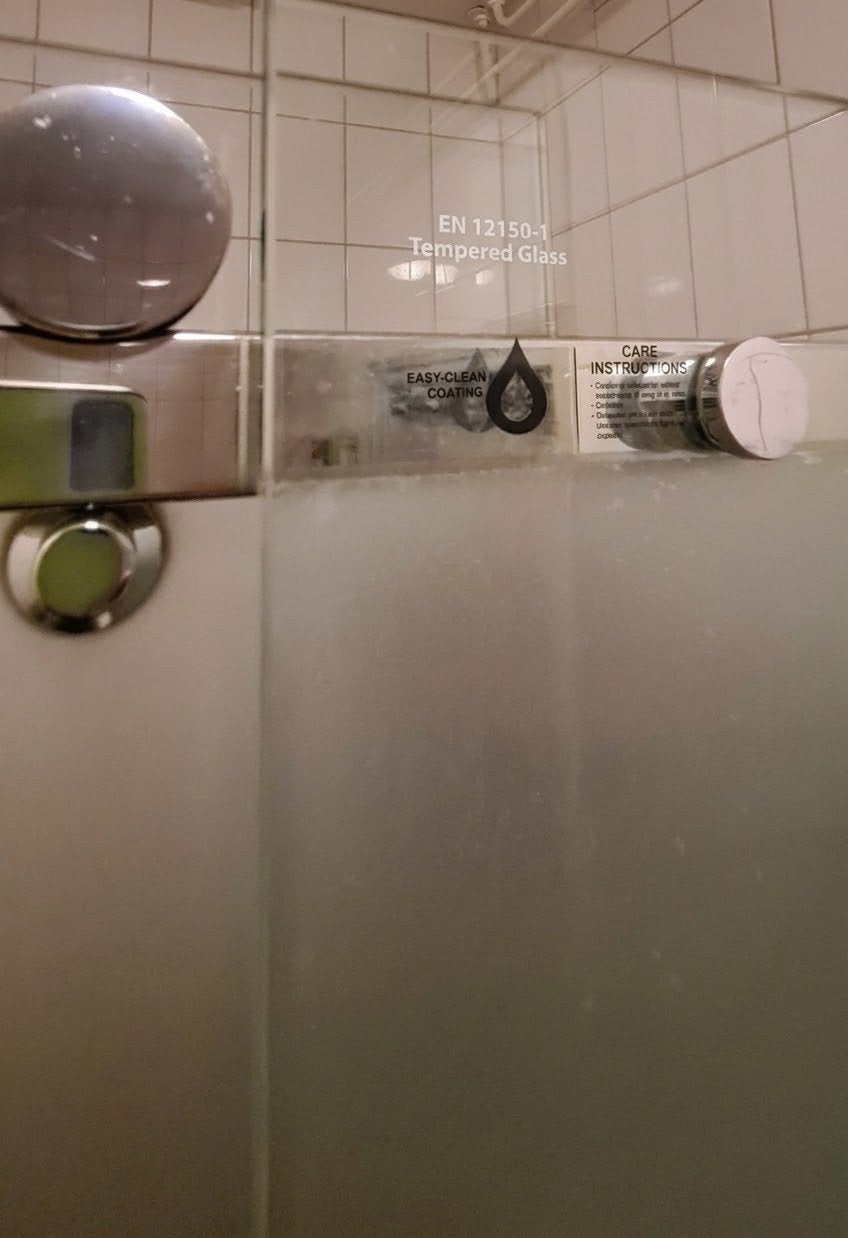 Douchedeur van gehard glas met easy-clean coating, Ophalen, Zo goed als nieuw, Glas, Douche