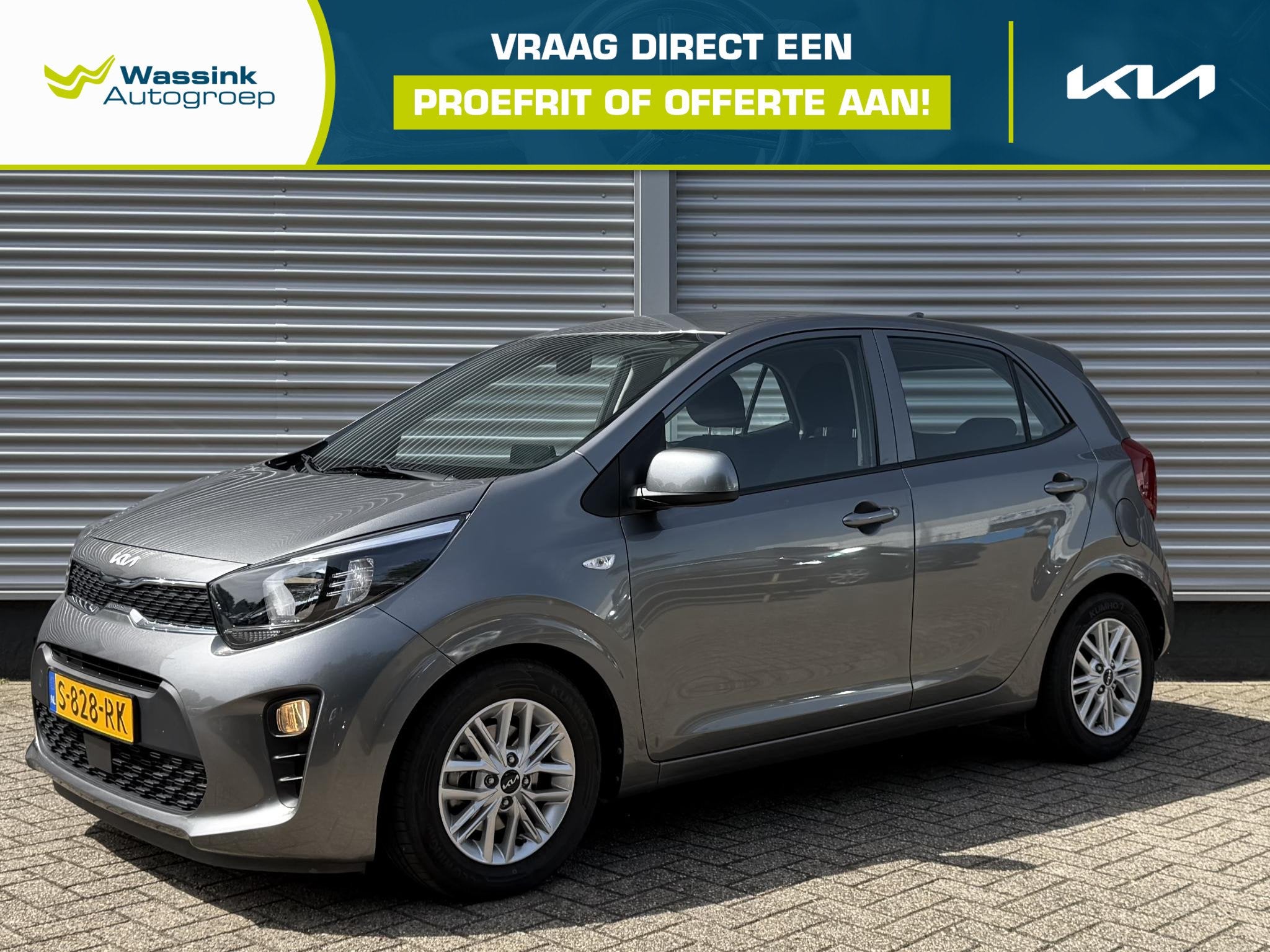 Kia Picanto 1.0 DPi DynamicLine | Camera | Airco | Apple Car, Voorwielaandrijving, Stof, Gebruikt, 4 stoelen