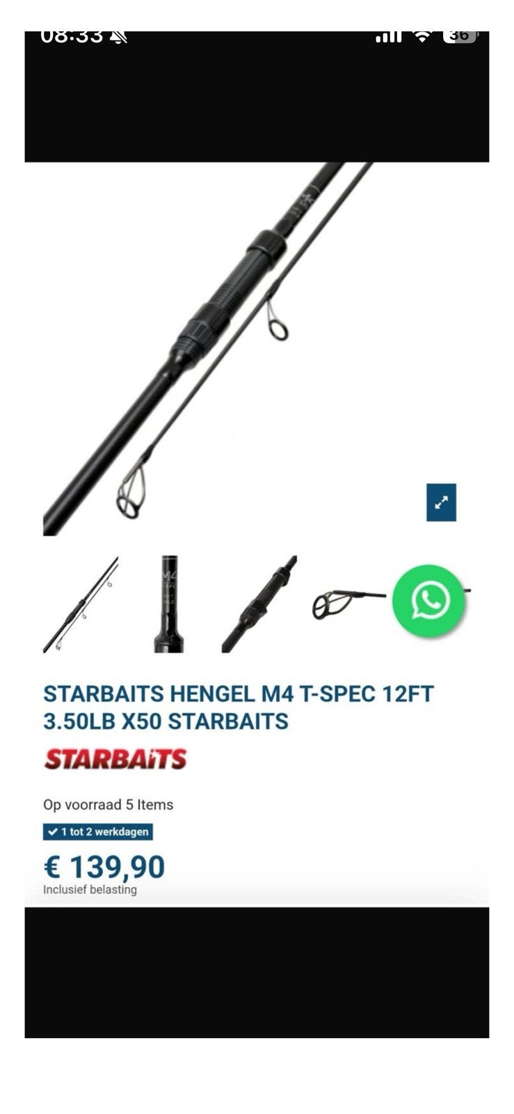 Karper hengels fox solar nash jag avid jrc shimano esp bb, Ophalen of Verzenden, Zo goed als nieuw, Werphengel