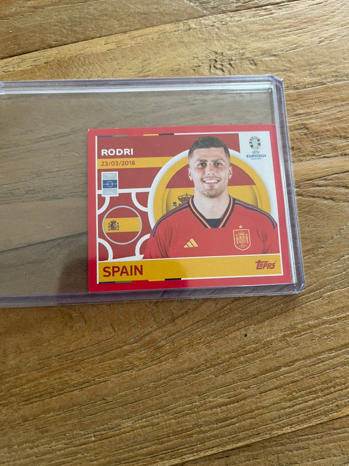 Rodri Spanje Swiss editie Euro 2024 Topps, Hobby en Vrije tijd, Stickers en Plaatjes, Ophalen of Verzenden, Zo goed als nieuw