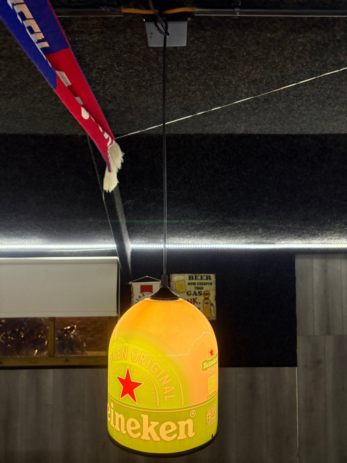 Heineken lamp, Ophalen of Verzenden, Zo goed als nieuw, Lichtbak of (neon) lamp