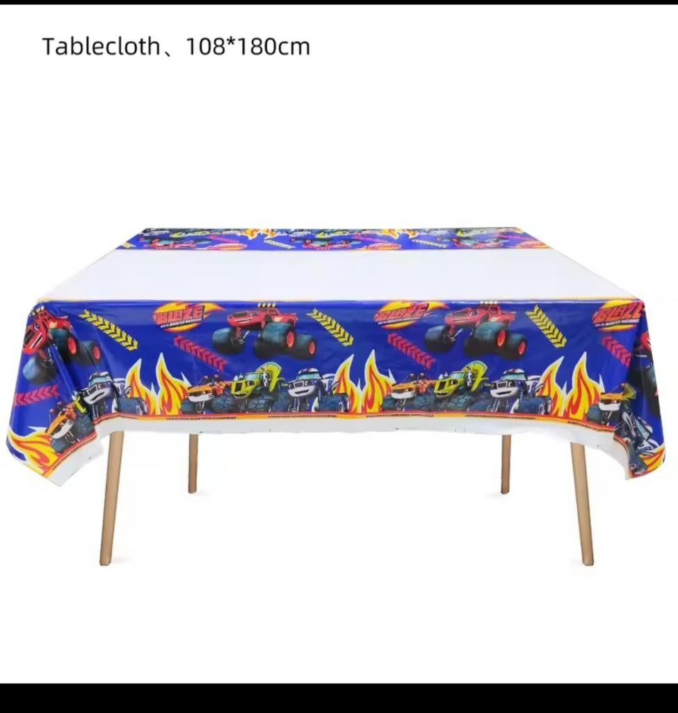 Blaze en de Monsterwielen Tafelkleed 108x180cm, Ophalen of Verzenden, Nieuw, Rechthoek, Binnen