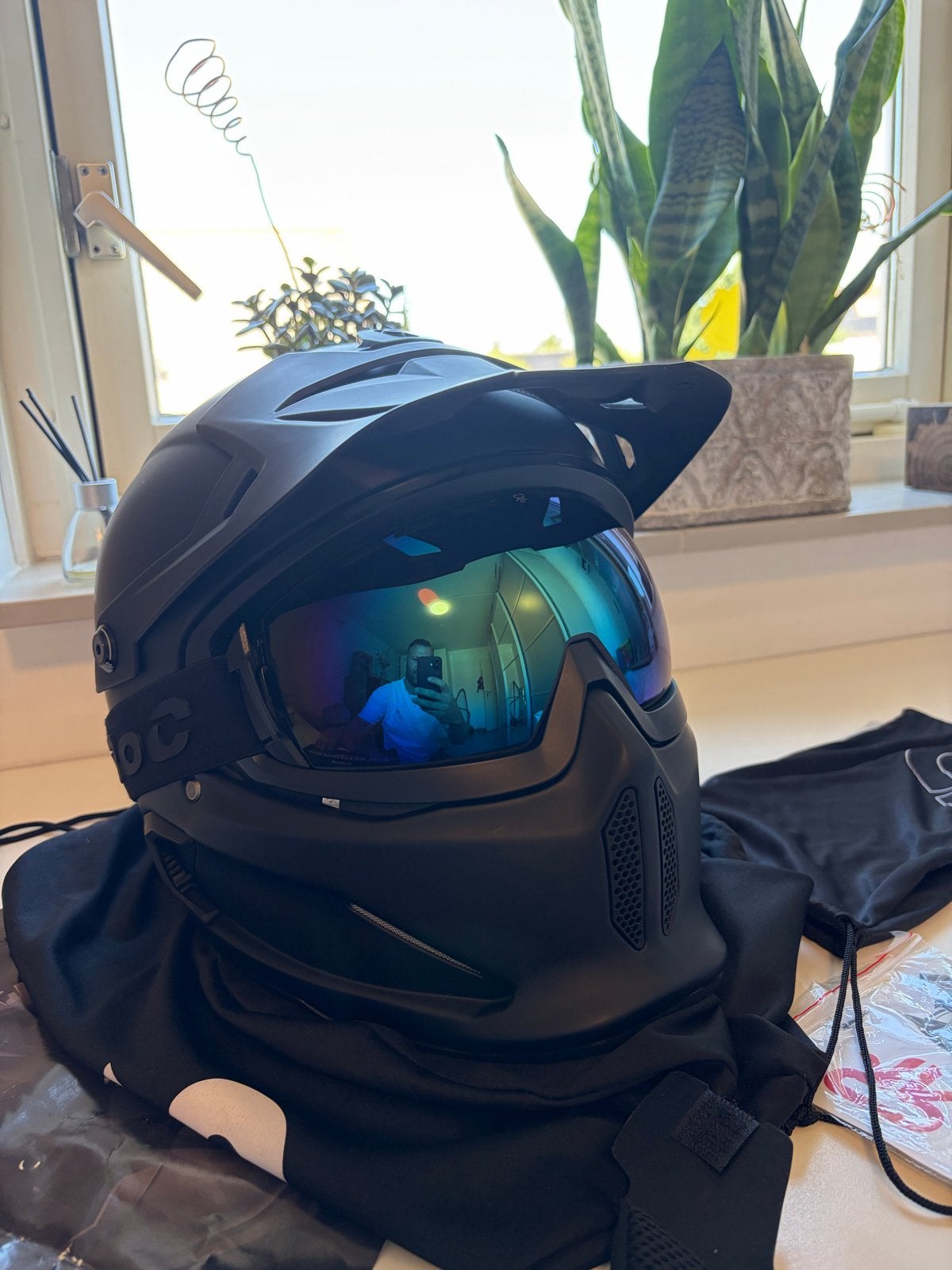Ruroc Berserker motorhelm - Mat zwart, maat S-56CM, Ophalen of Verzenden, Tweedehands, Heren, Overige typen