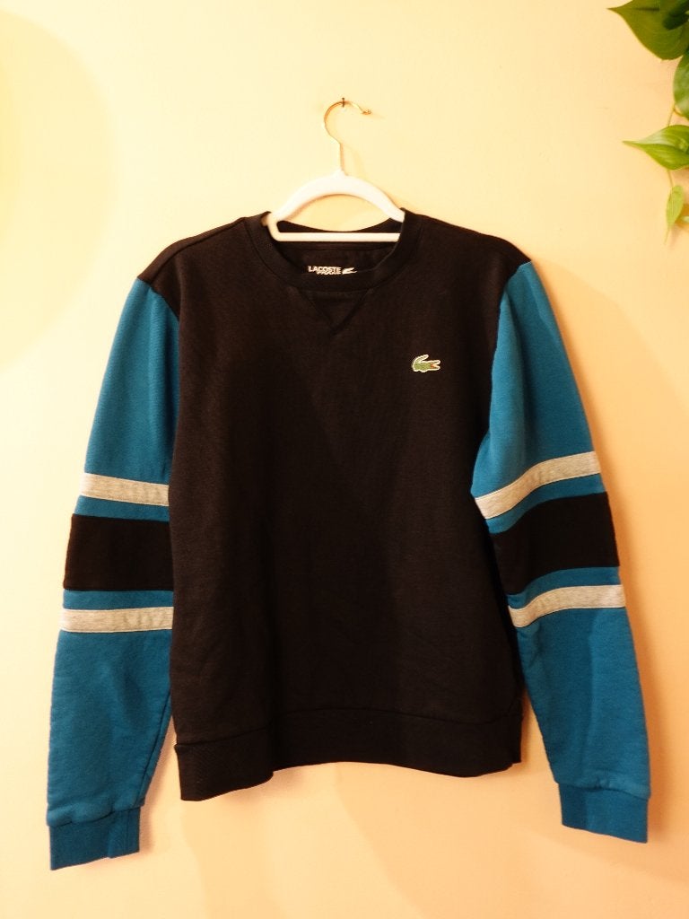 Lacoste Sport Zwart Blauwe Sweater Heren S, Ophalen of Verzenden, Zo goed als nieuw, N.v.t, N.v.t