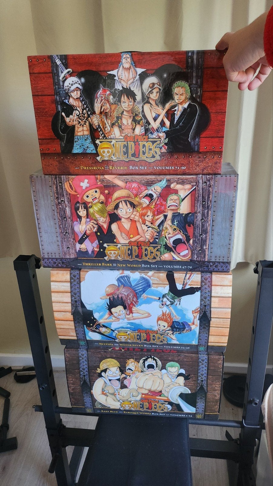 One piece box sets 1-4, Verzamelen, Ophalen, Onderdeel of Defecte kast