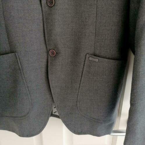 Scotch & Soda grijs wollen colbert iets casual mt 52 37529, Maat 52/54 (L), ., Scotch & Soda, Ophalen of Verzenden