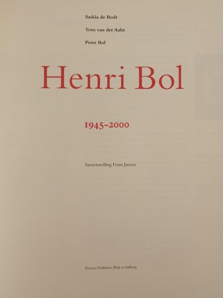 Kunstboek Henri Bol (1945-2000) - Leven en Werken, Pictures Publishers Wijk en Aalburg, Nieuw, Ophalen of Verzenden, Schilder- en Tekenkunst
