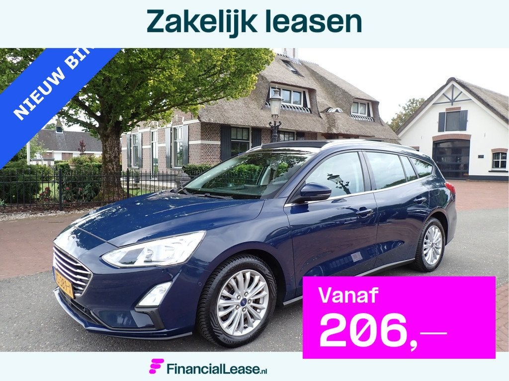 Ford Focus Wagon 1.0 EcoBoost Titanium Business / CAMERA / P, Stof, Euro 6, 715 kg, Blauw