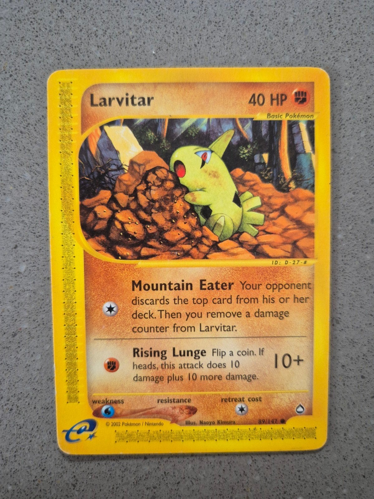 Larvitar Pokémon Kaart 89/147, Ophalen of Verzenden, Zo goed als nieuw, Losse kaart