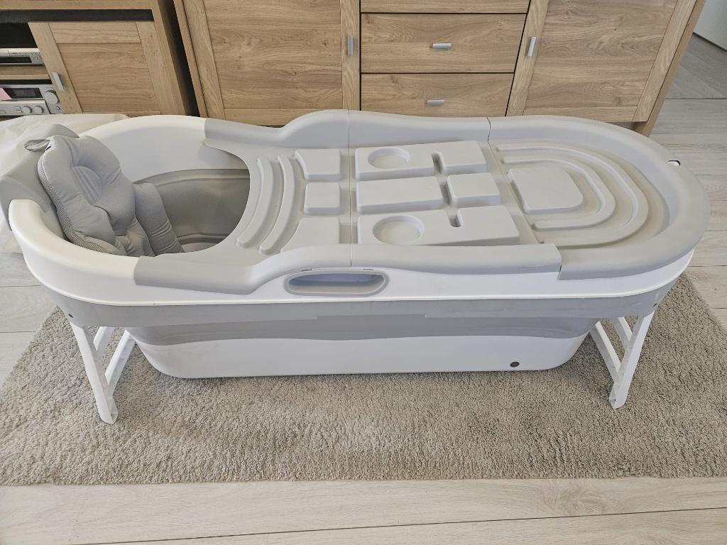 HelloBath Opvouwbaar bad - 148 cm lang - Inklapbaar bad, 100 tot 150 cm, Overige typen, Ophalen of Verzenden, Zo goed als nieuw