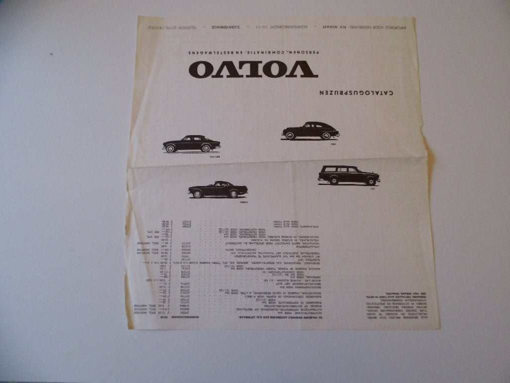 Volvo prijslijst 1963, Boeken, Verzenden, Gelezen, Volvo