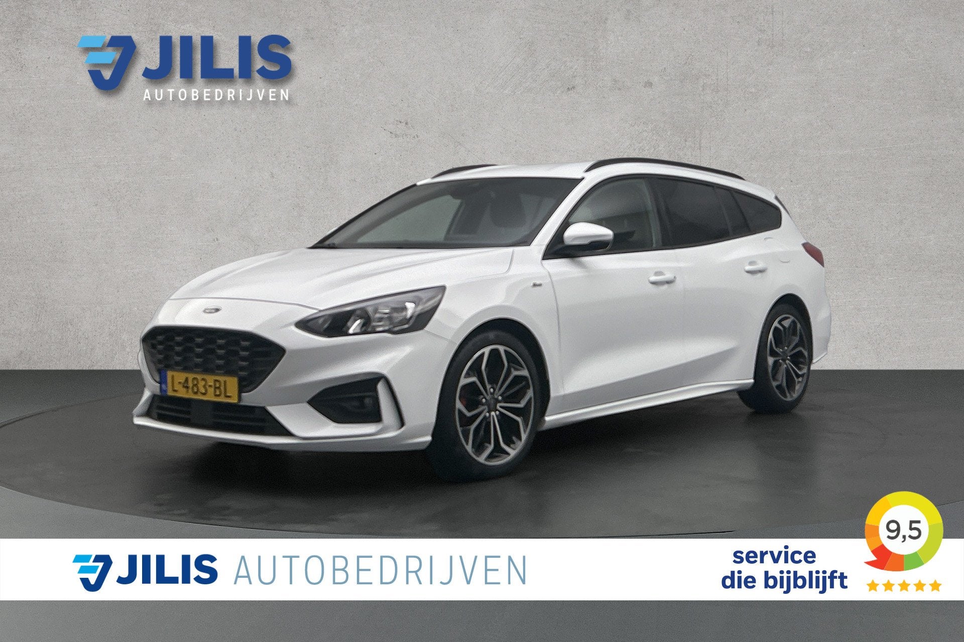 Ford FOCUS Wagon 1.0 EcoBoost Hybrid ST Line X Business | Ca, Auto's, Ford, Stof, Gebruikt, Wit, Hybride Elektrisch/Benzine