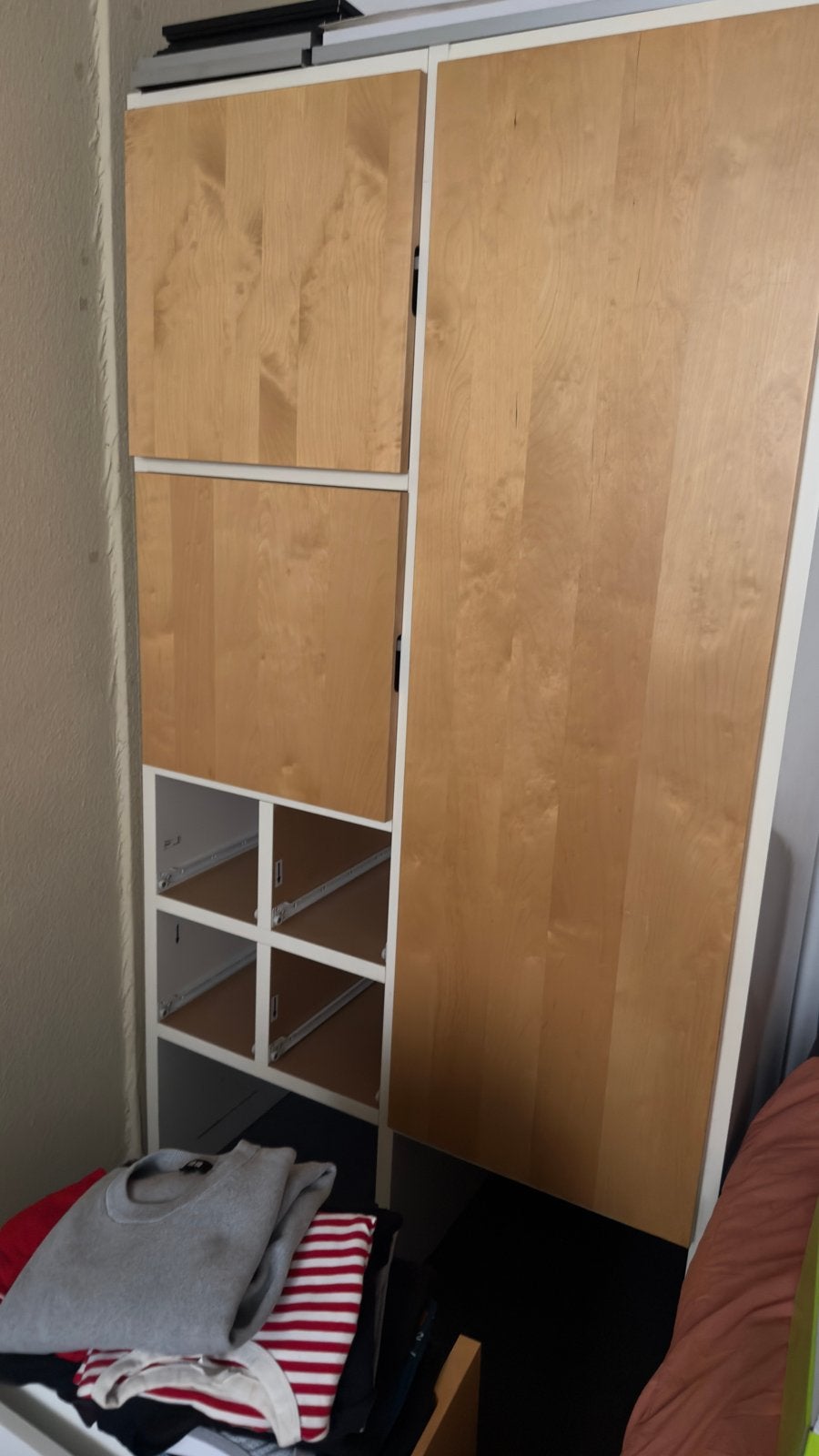 IKEA VISTHUS Kledingkast - Grijs/Wit, Huis en Inrichting, Ophalen, Gebruikt, 100 tot 150 cm, 200 cm of meer