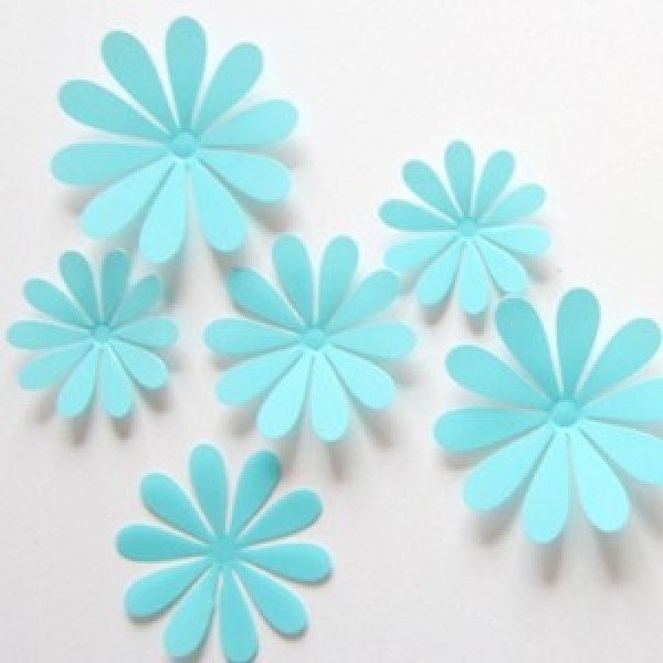 3D Glans Bloemen Muurdecoratie - 12 stuks, Ophalen of Verzenden, Nieuw, Meerkleurig, Kunststof