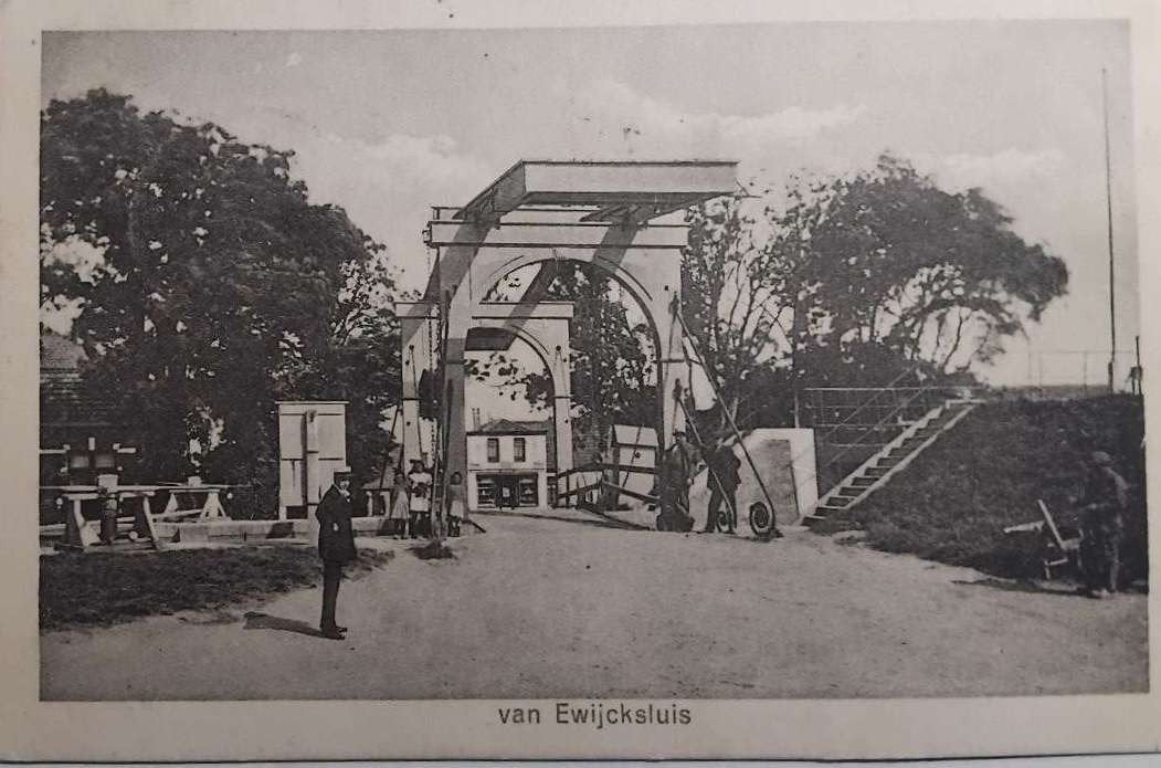 Van Ewijcksluis 1924 – Oude Ophaalbrug (Noord-Holland), Verzamelen, Ophalen of Verzenden, 1920 tot 1940, Gelopen, Noord-Holland