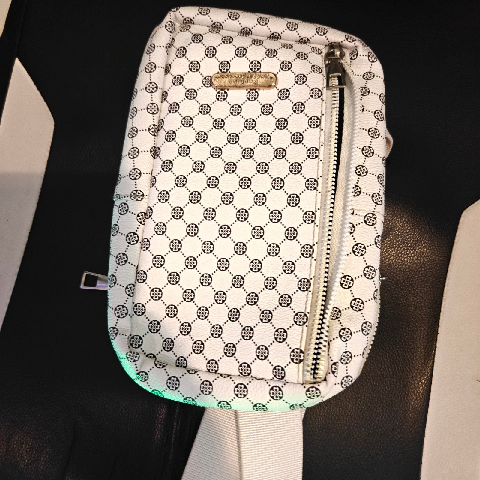 Stijlvolle Fashion Jungping Creations Crossbody Schoudertas, Wit, Nieuw, Leer, Ophalen