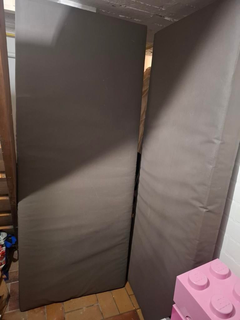2x Loungekussen groot taupe - BuitenHof Tuinmeubelen, Ophalen of Verzenden, Gebruikt, Bruin, Rechthoekig