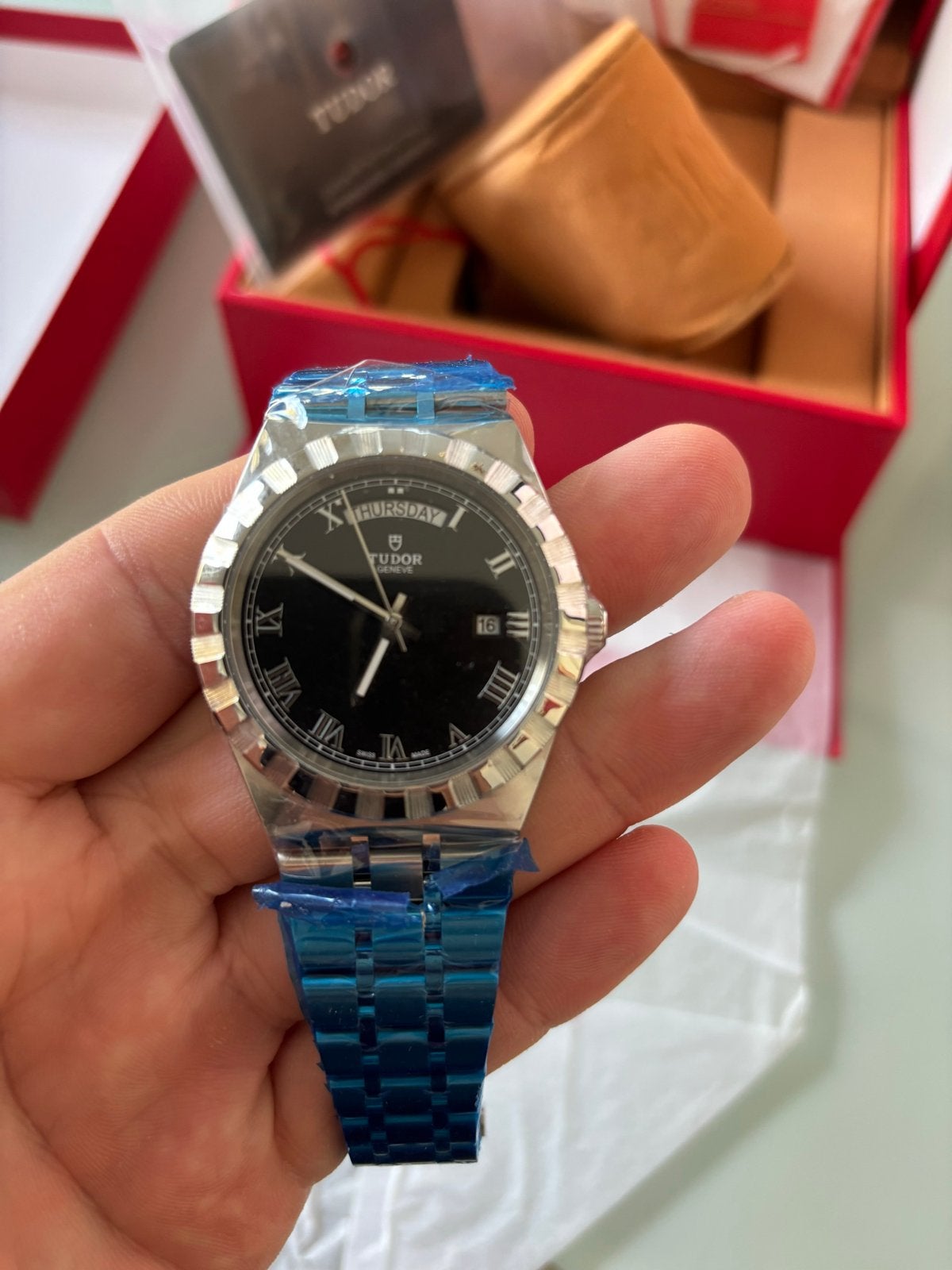 Tudor Royal Day-Date Absolute TOP prijs!!!, Overige merken, Staal, Staal, Polshorloge