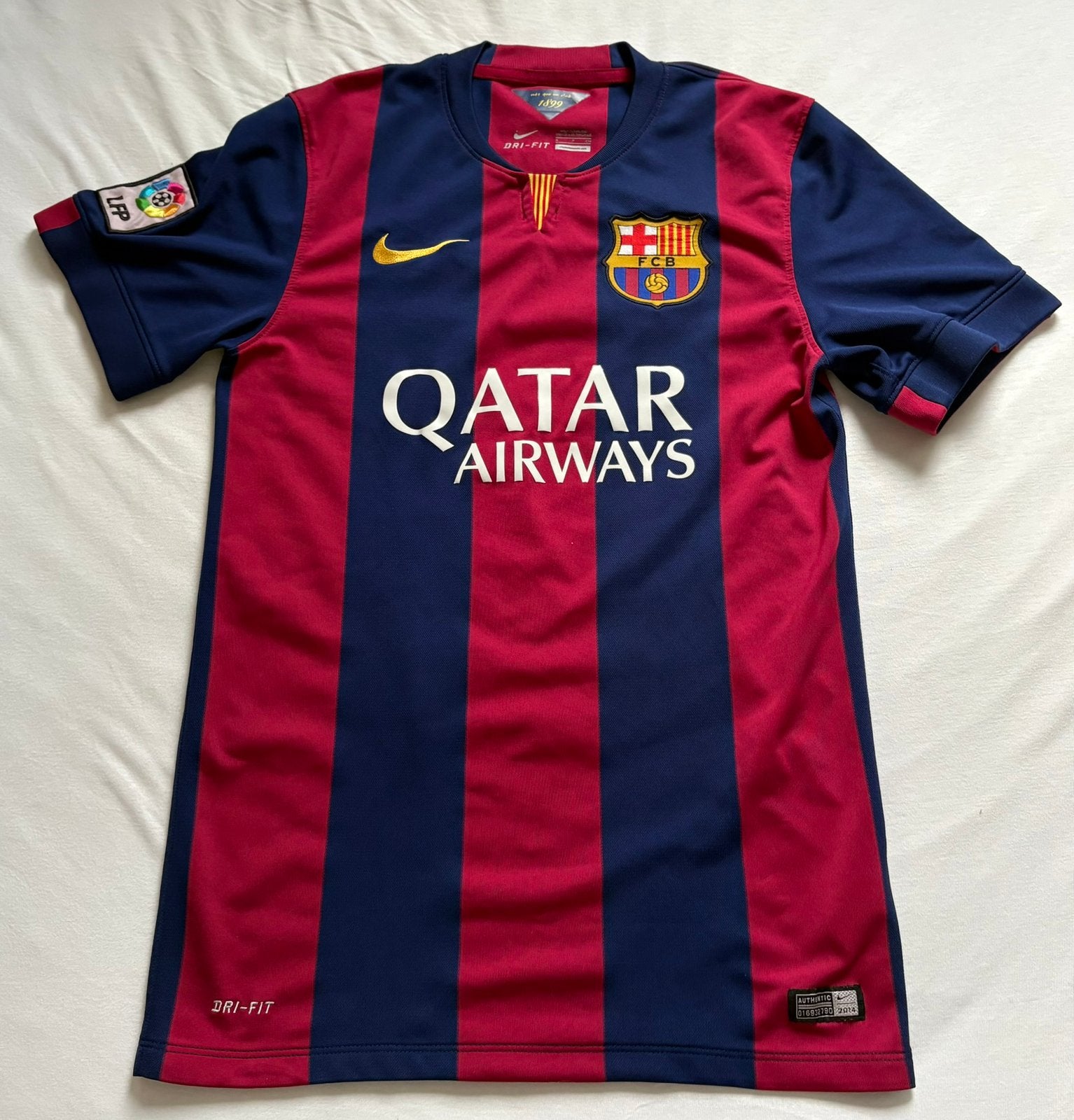 Nike #22 Dani Alves Barcelona Thuisshirt 14/15 S 610594-423, Maat S, Verzenden, Zo goed als nieuw, Shirt