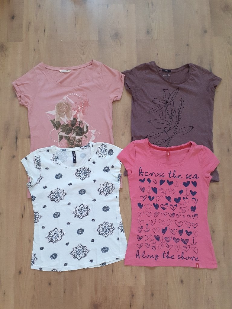 Dames T-shirts maat S (o.a. Esprit, The Sting), Ophalen of Verzenden, Zo goed als nieuw, Korte mouw, Roze