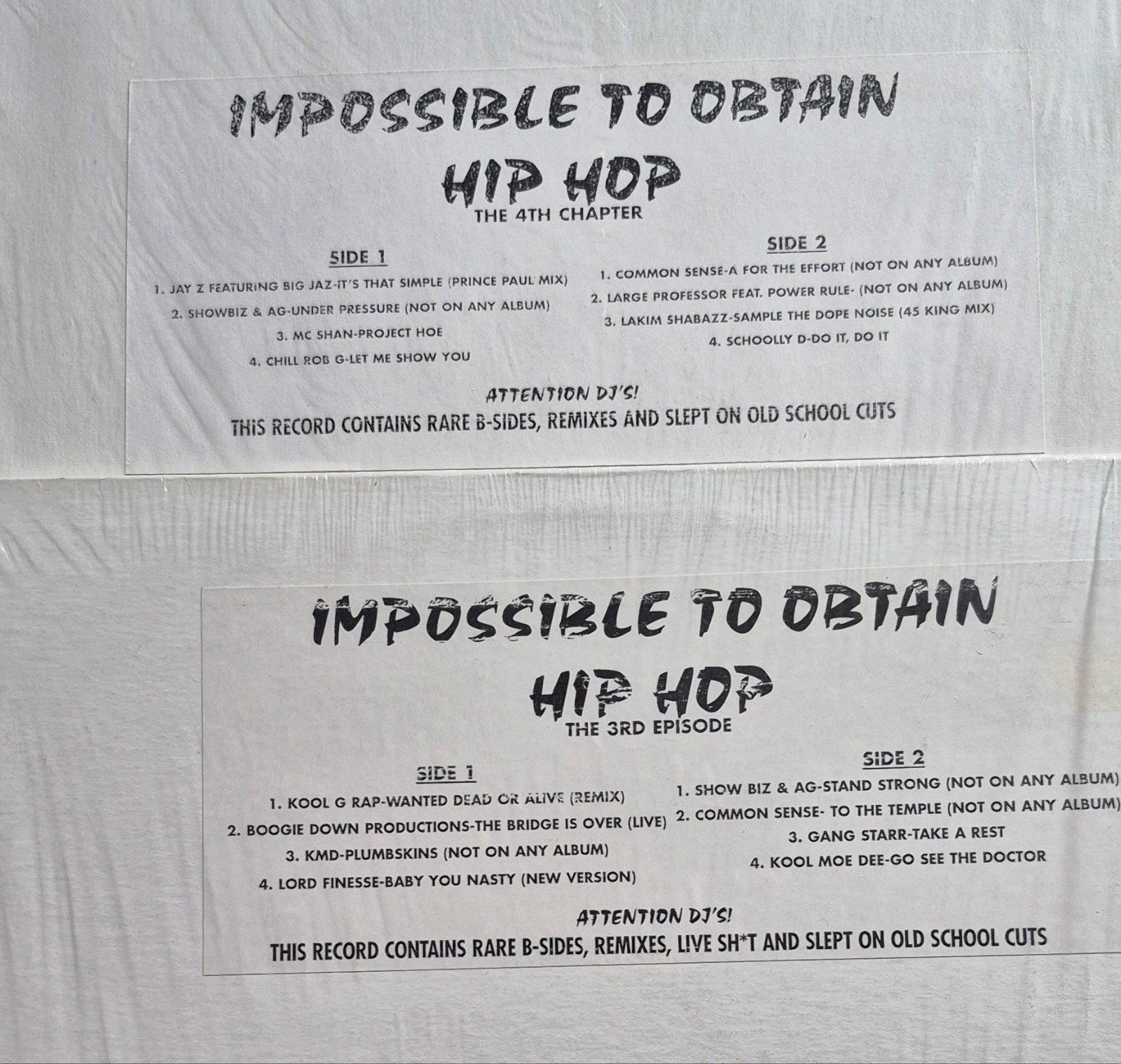 Impossible To Obtain Hip Hop The 3rd & 4th Episode Vinyl, Cd's en Dvd's, LP, Ophalen of Verzenden, Zo goed als nieuw, Limited edition