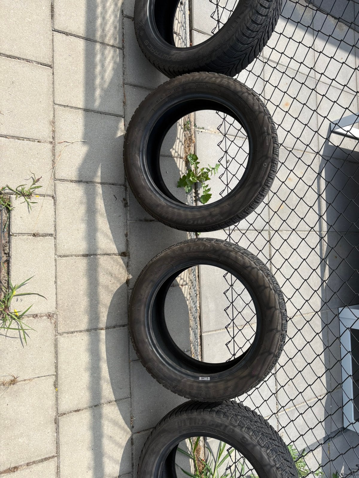 Winterbanden set 195/55/16 Michelin Vredestein Goodyear, Ophalen, Gebruikt