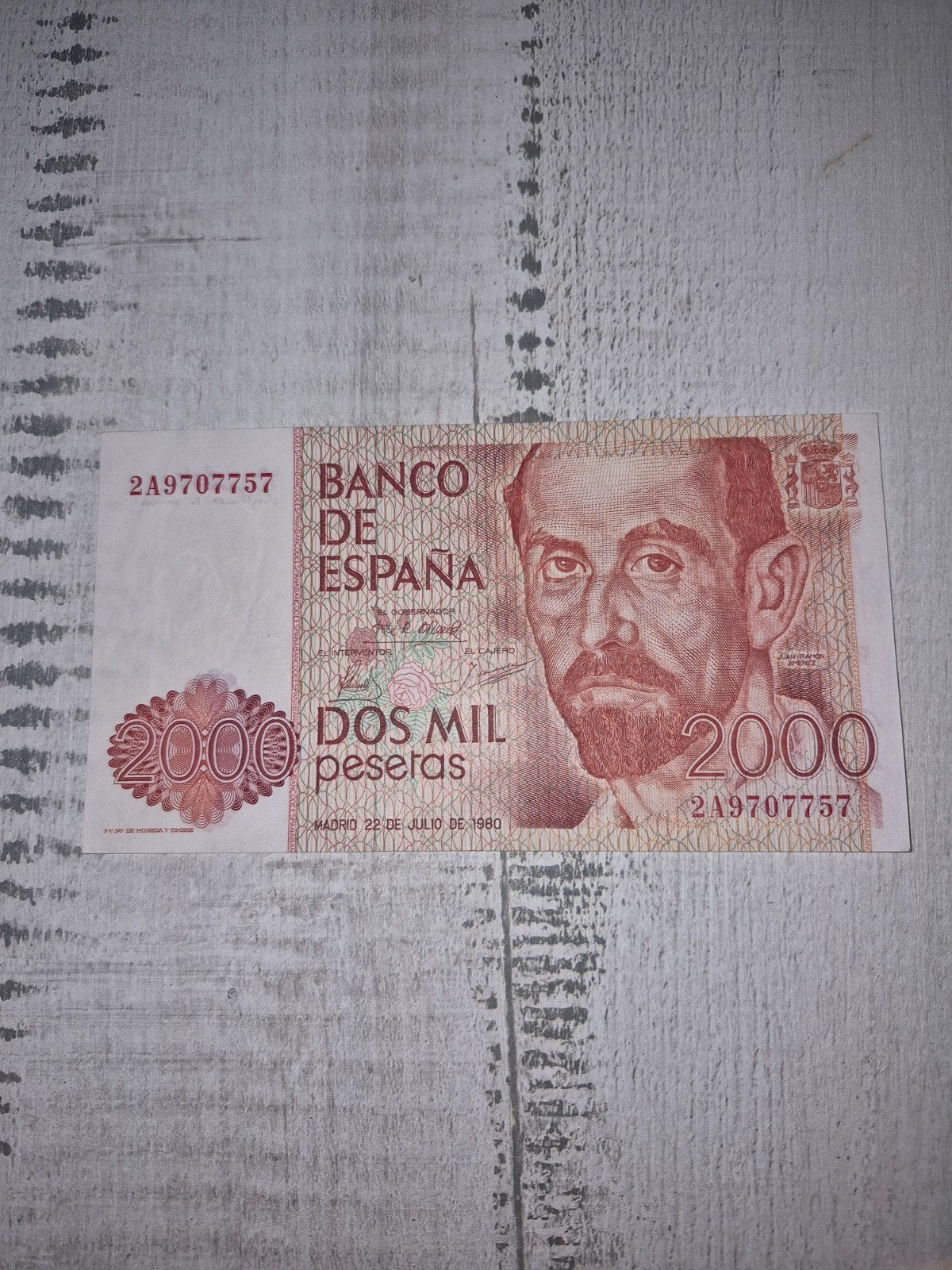 Zeldzaam 2000 Pesetas biljet uit Spanje (1980), Ophalen of Verzenden, Overige landen, Los biljet