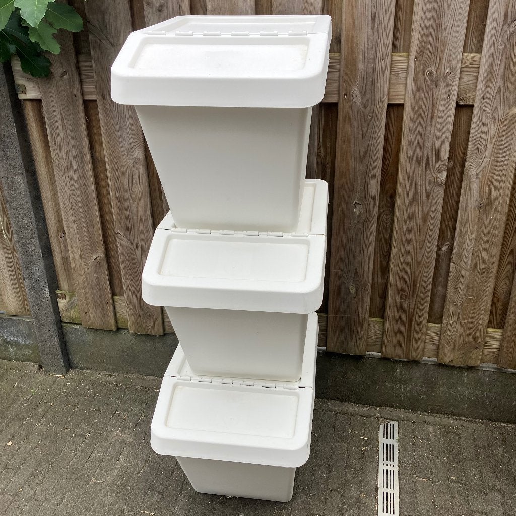 Sortera afvalbak  IKEA - 60L (3x), Ophalen, Kunststof, Gebruikt, 40 liter of meer