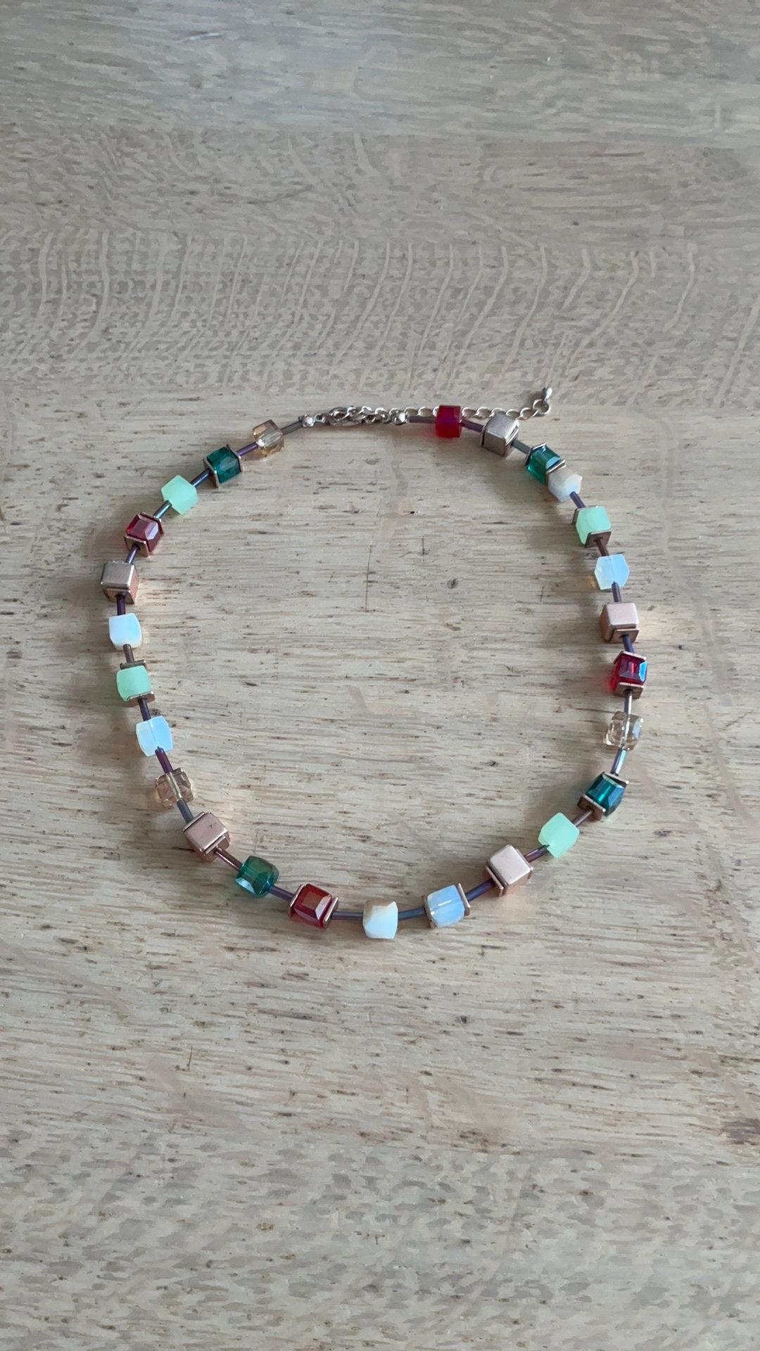 Blokjes ketting/choker ala Coeur de Lion, Ophalen of Verzenden, Nieuw, Goud, Met bedels of kralen