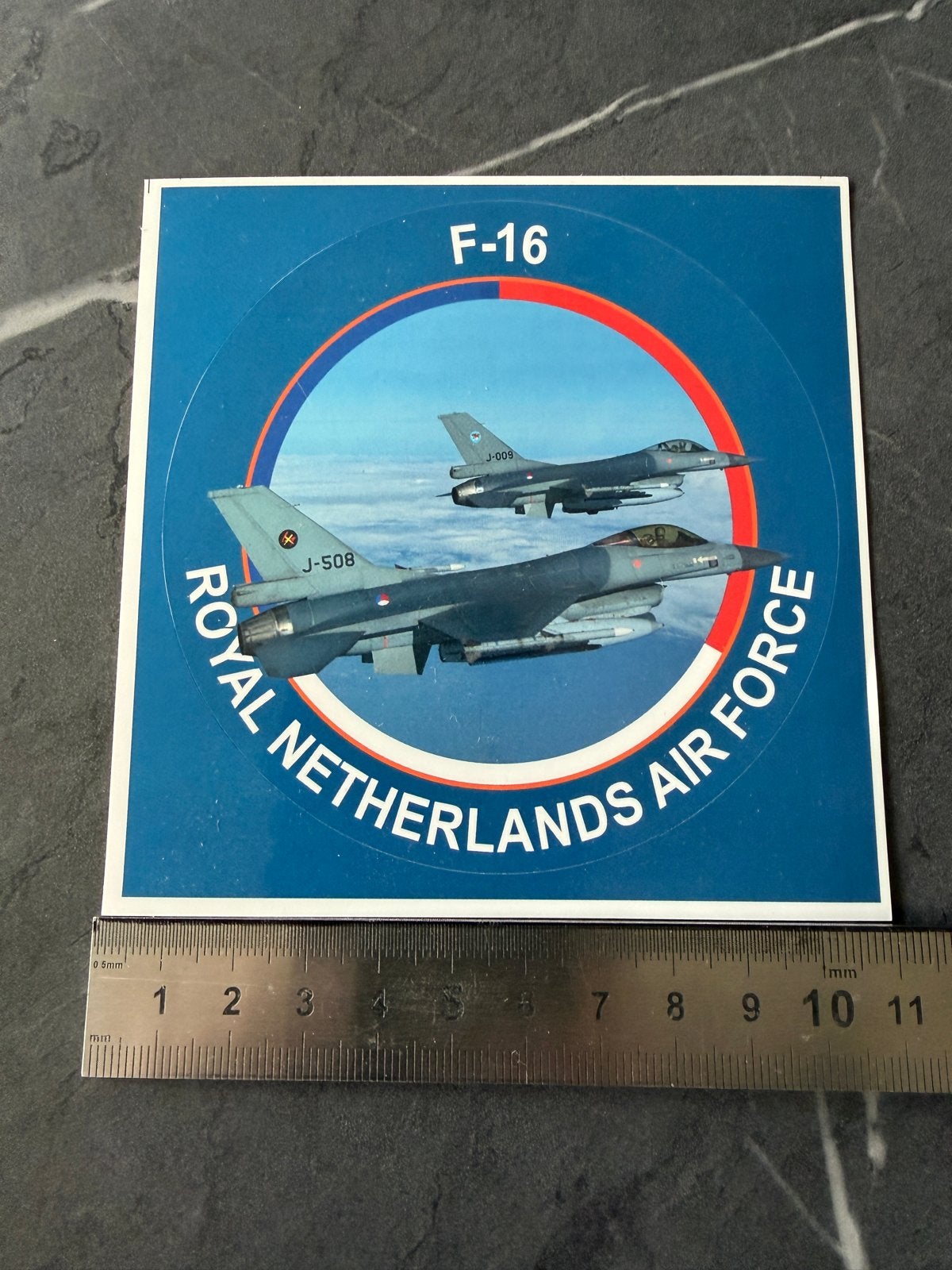 Luchtmacht F-16 sticker - Royal Netherlands Air Force, Verzamelen, Stickers, Ophalen, Nieuw, Overige typen