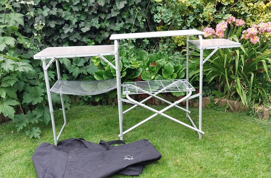 Bo-camp aluminium kookmeubel / camping kooktafel., Ophalen, Gebruikt
