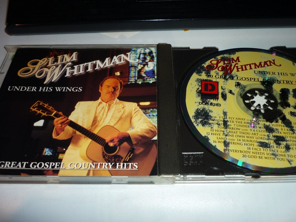 Slim Whitman - Under His Wings 20 Great Gospel Country Hits, Gebruikt, Ophalen of Verzenden, Inclusief boekje, Country