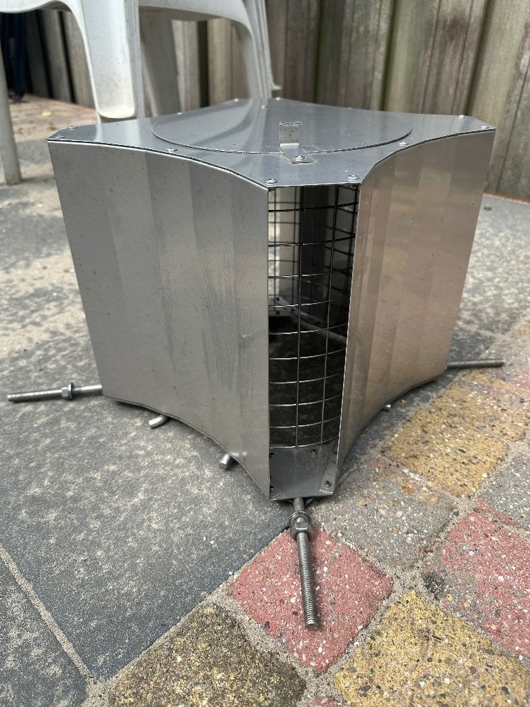 Firemaster Deluxe RVS, Ophalen, Zo goed als nieuw, Vrijstaande haard, Houthaard