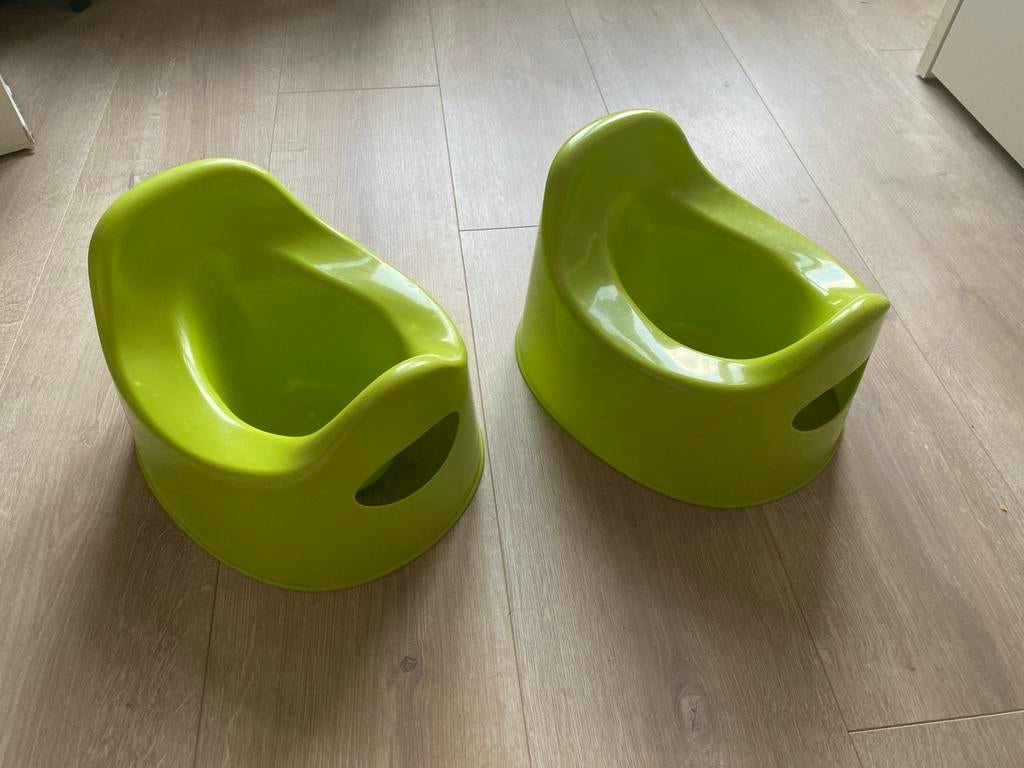 Twee groene oefenpotjes IKEA, Ophalen of Verzenden, Gebruikt