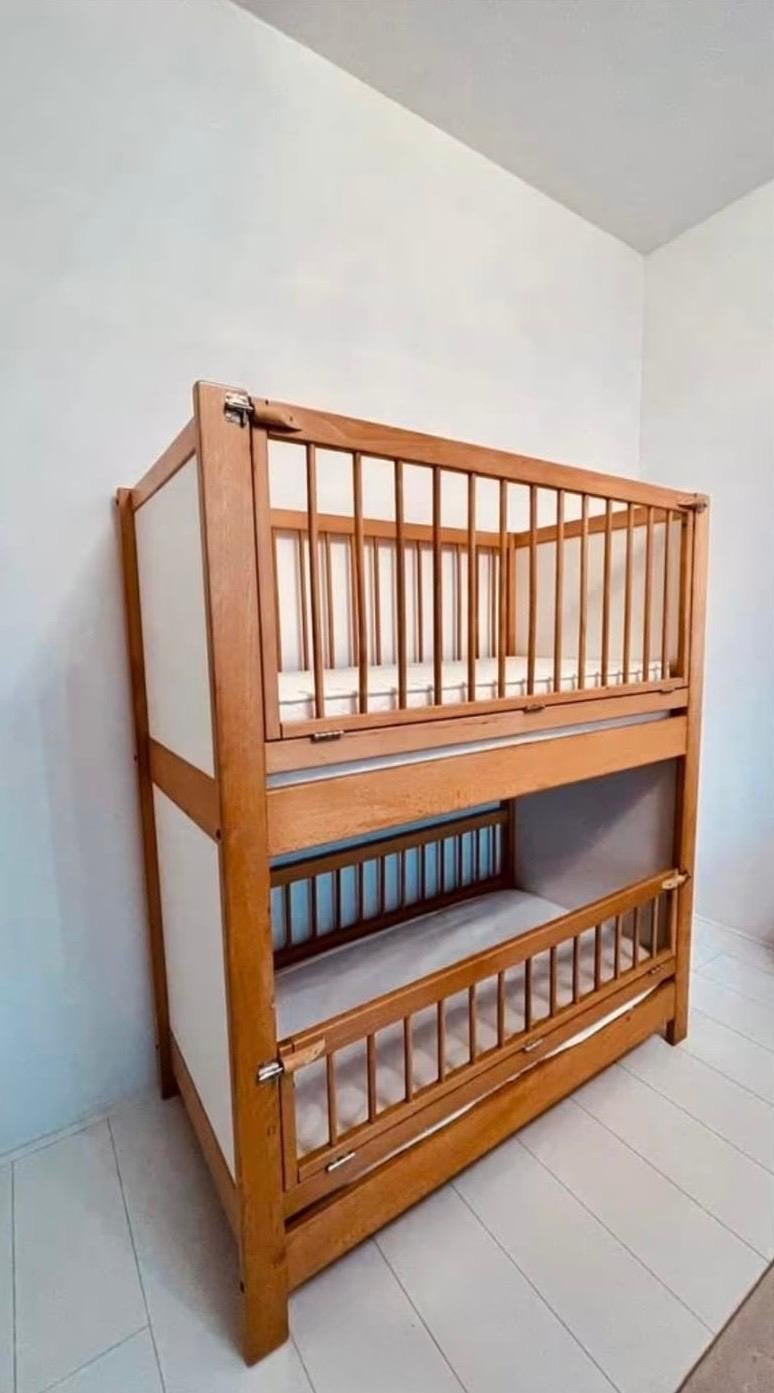 Duo ledikant / stapel ledikant - zeer goede staat, Gebruikt, 70 cm of minder, Tweepersoons, Stapelbed