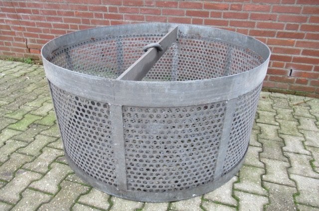 Stalen mand 120cm doorsnee, 60 cm hoog. vintage industrieel, Ophalen, Gebruikt, 100 cm of meer, Rond