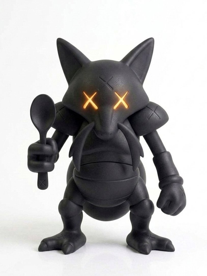 KAWS x Pokemon Abra figuur - Zwart (Limited Edition), C, Ophalen of Verzenden, Zo goed als nieuw, D