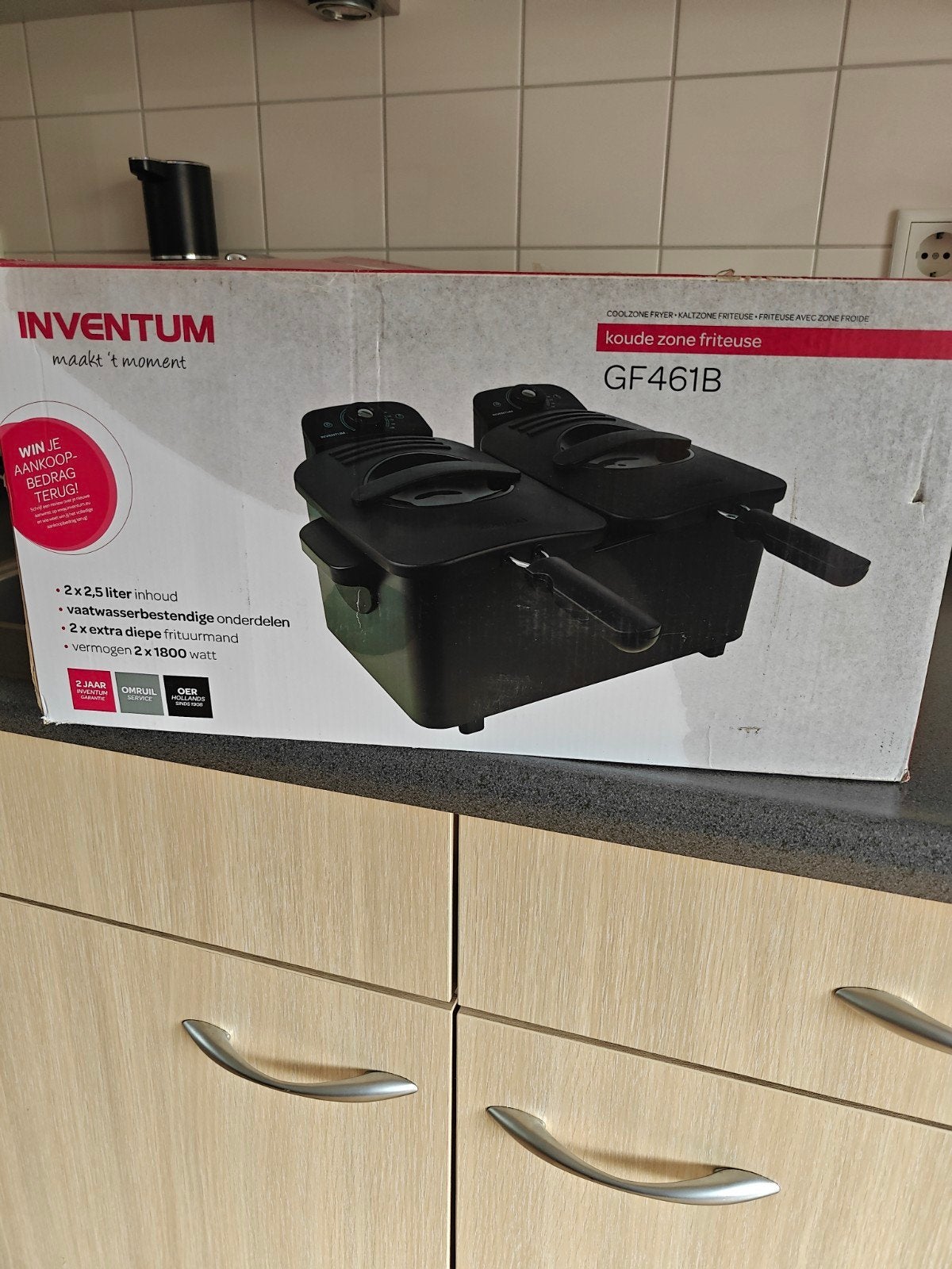 Inventum GF461B Duo Friteuse - Slechts 1x gebruikt, Ophalen of Verzenden