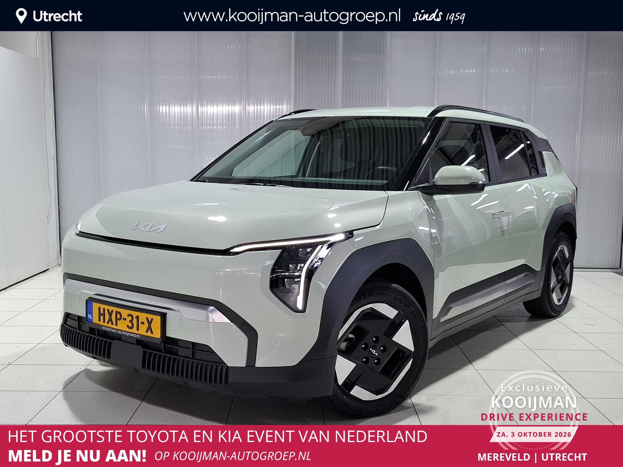 Kia EV3 Plus 81.4 kWh Stoel en Stuur verwarming, Apple Carpl, Auto's, Stof, Origineel Nederlands, 204 pk, 1000 kg