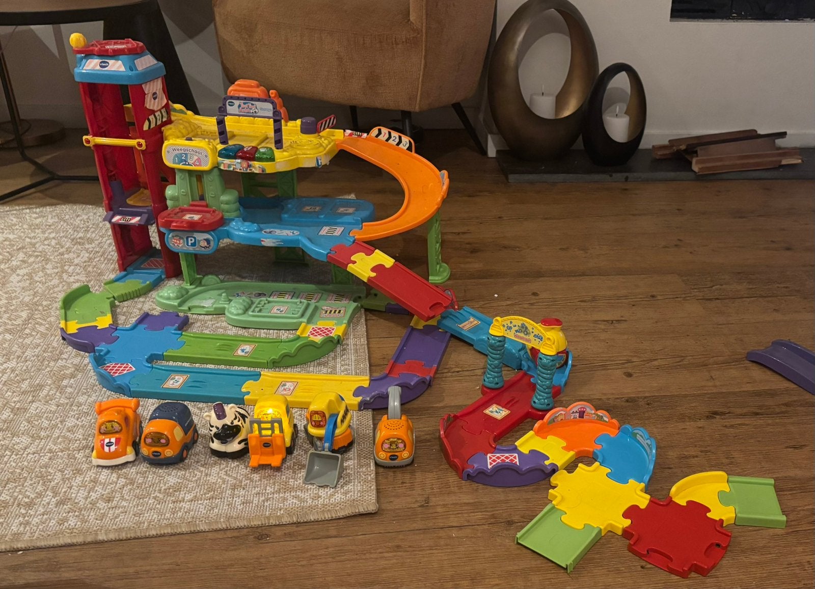 VTech Toet Toet Auto's Garage en Baanset met Voertuigen, Ophalen, Gebruikt