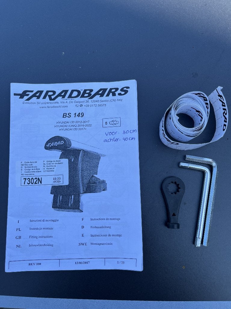 Farad Dakdragers Hyundai Ioniq 2016-2022 (Staal), Auto diversen, Ophalen, Gebruikt