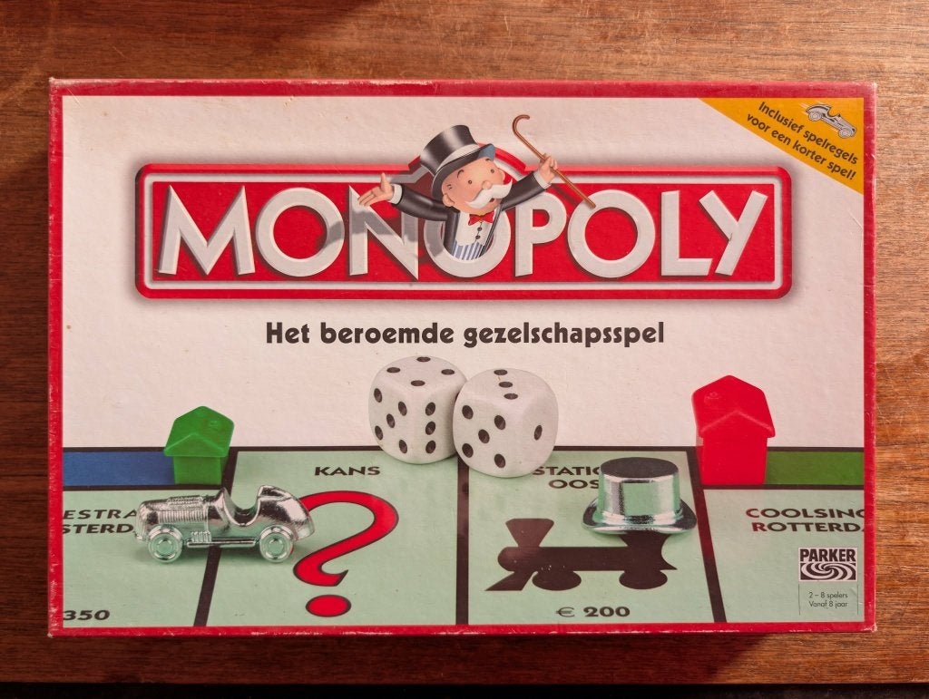 Monopoly Original, Drie of vier spelers, Ophalen of Verzenden, Gebruikt, Mattel