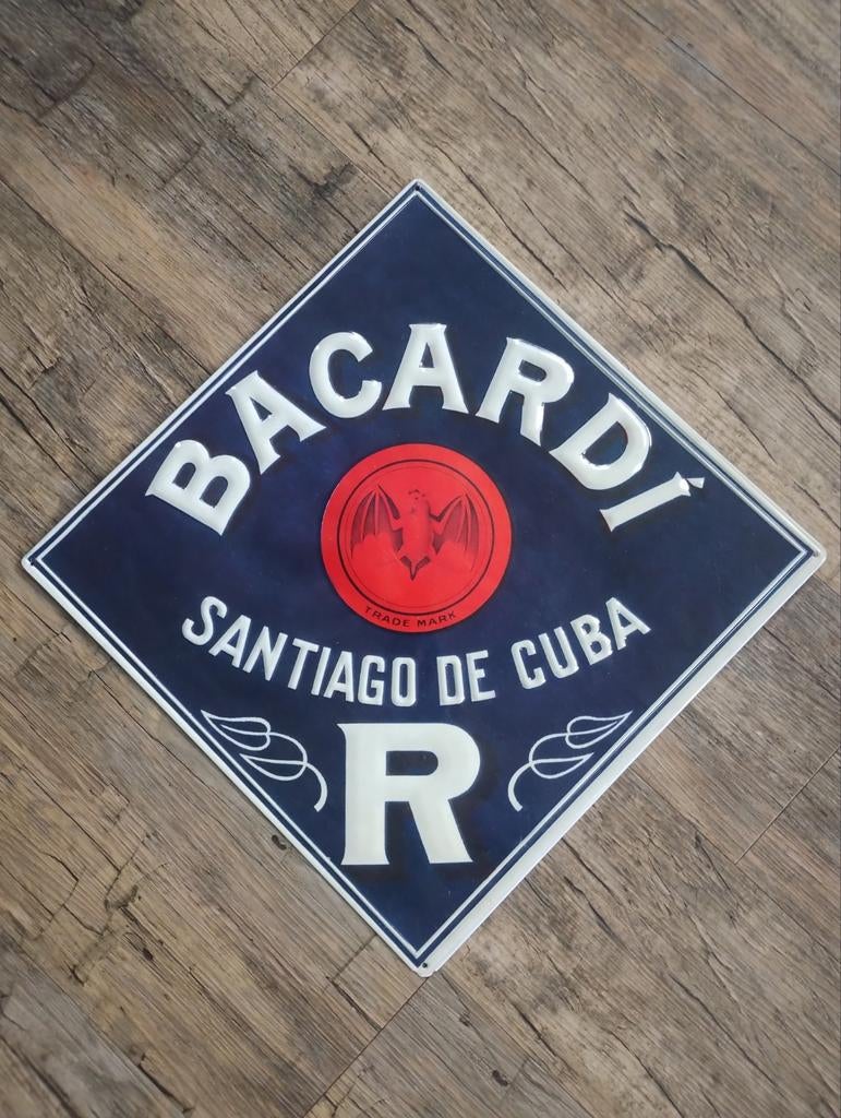 Bacardi Rum reclamebord, Ophalen of Verzenden, Zo goed als nieuw, Reclamebord