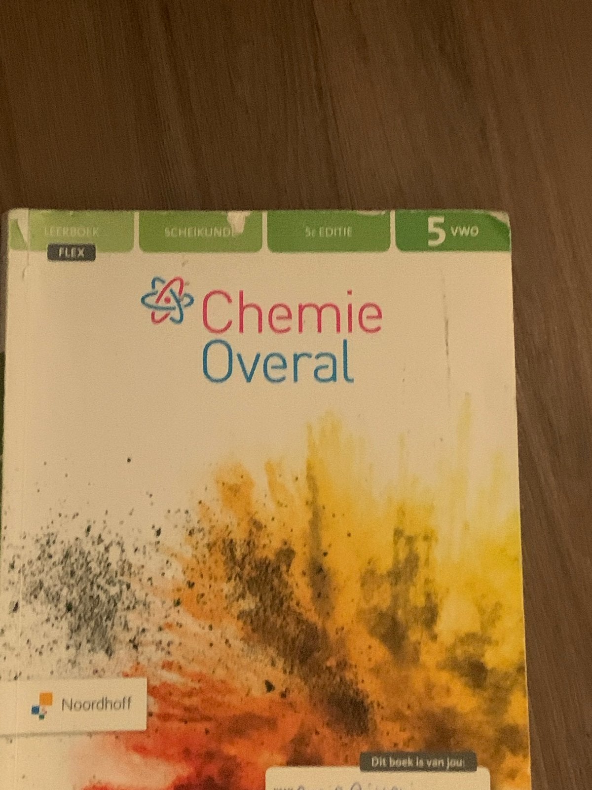 Chemie Overal 5 VWO Scheikunde Leerboek Noordhoff, Ophalen of Verzenden, Beta, Gelezen, Overige niveaus
