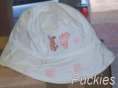 Winnie the Pooh zonnehoedje maat 6-12 maanden *NIEUW* a, Disney, Meisje, Hoed, Nieuw