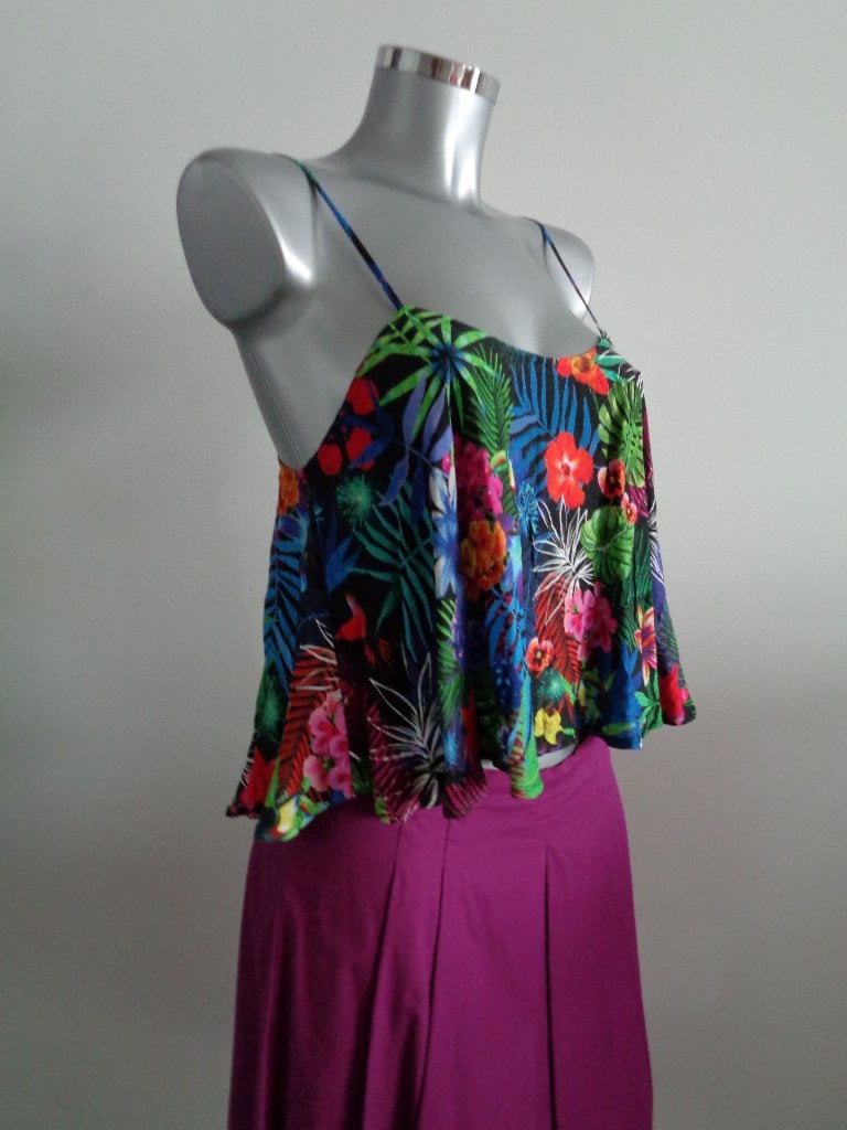 Desigual 100% viscose cirkel top, maat medium, Nieuw, Ophalen of Verzenden, Nieuw, Maat 38/40 (M), Zonder mouw