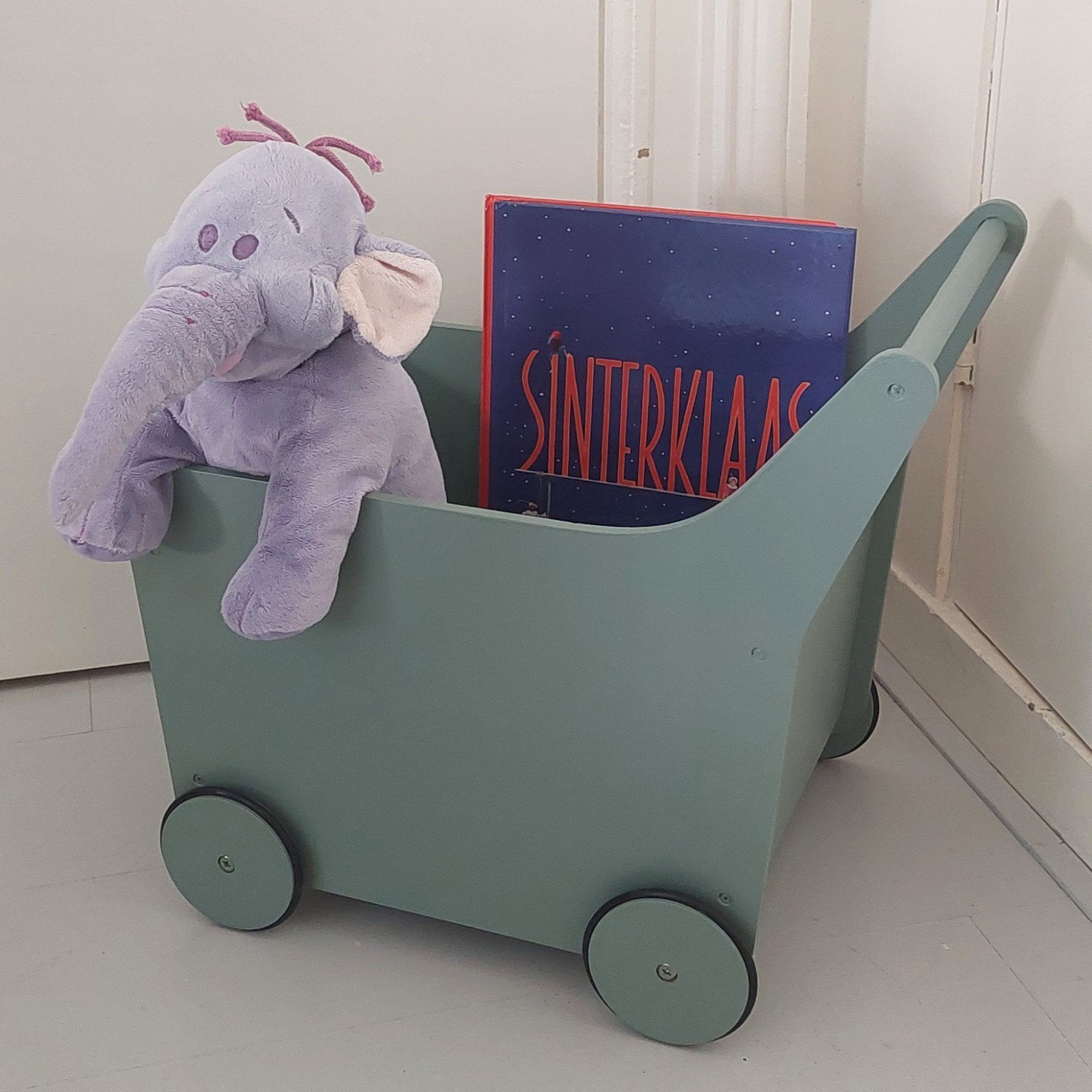 Childhome Loopwagen Hout Groen Poppenwagen Pop Auto, Kinderen en Baby's, Speelgoed | Houten speelgoed, Ophalen of Verzenden, Duw- of Trekspeelgoed