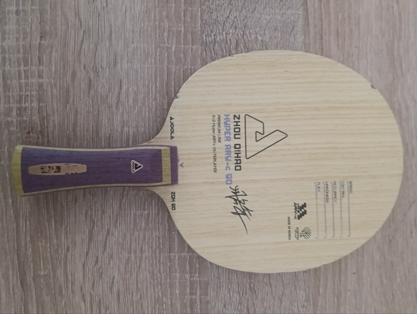 Tafeltennis frame Joola Zhou Qihao Hyper Ary-C 90, Ophalen of Verzenden, Zo goed als nieuw, Net, Batje(s) of Balletje(s)