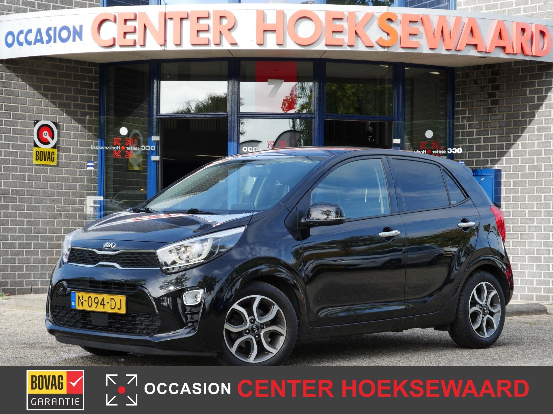 Kia Picanto 1.0 DPi DynamicPlusLine | Aurora Black Pearl | C, Dealer onderhouden, Stof, Gebruikt, Xenon verlichting